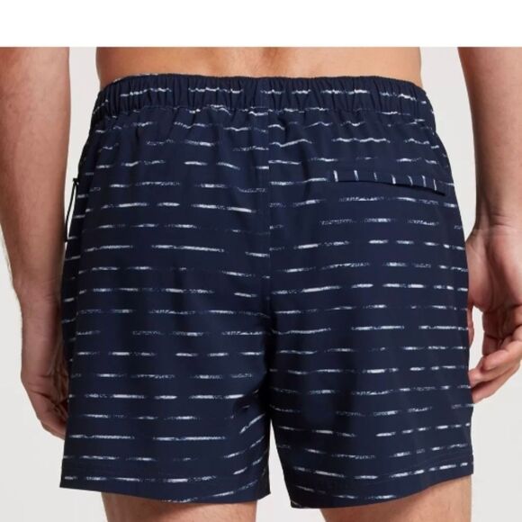 1224 NWT VRST Men's 5” Resort Shorts Navy / Sand Washed Stripe Various Sizes - Picture 2 of 6